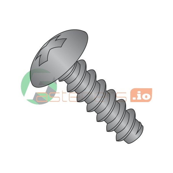 Newport Fasteners Thread Cutting Screw, #8 x 3/8 in, Black Oxide Steel Truss Head Phillips Drive, 10000 PK 843822 - main
